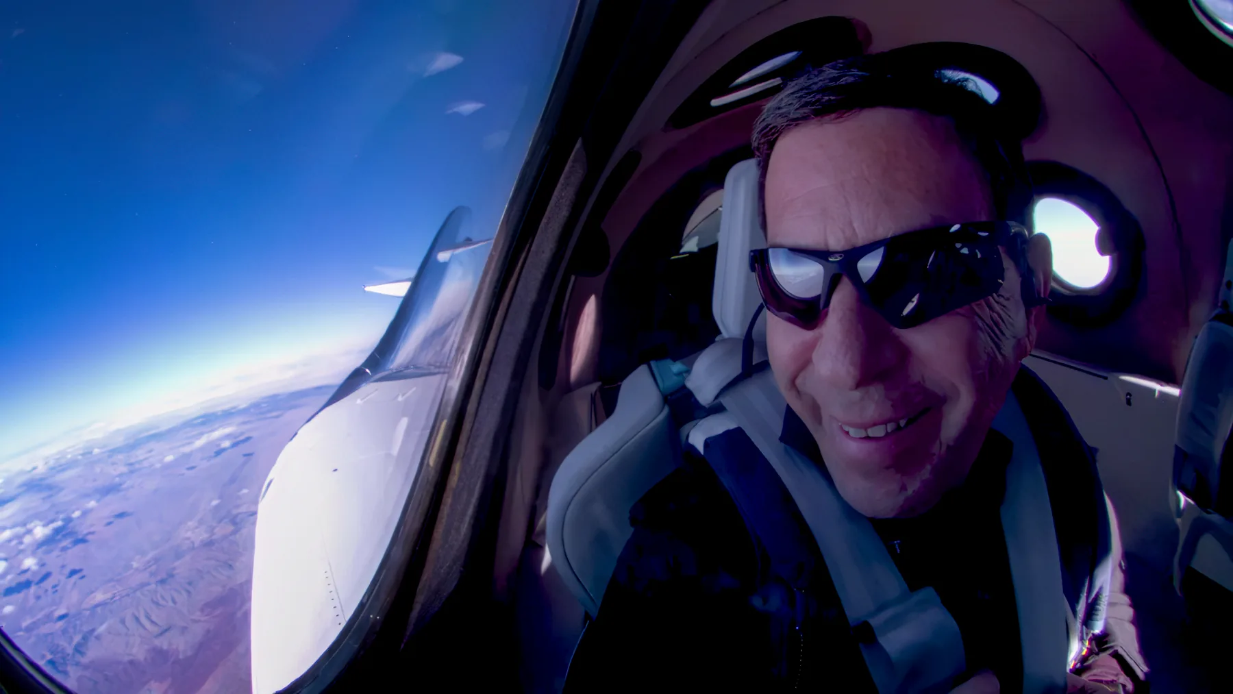 View of Earth from a Virgin Galactic SpaceShip