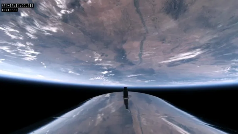 The curvature of Earth seen from a Virgin Galactic SpaceShip