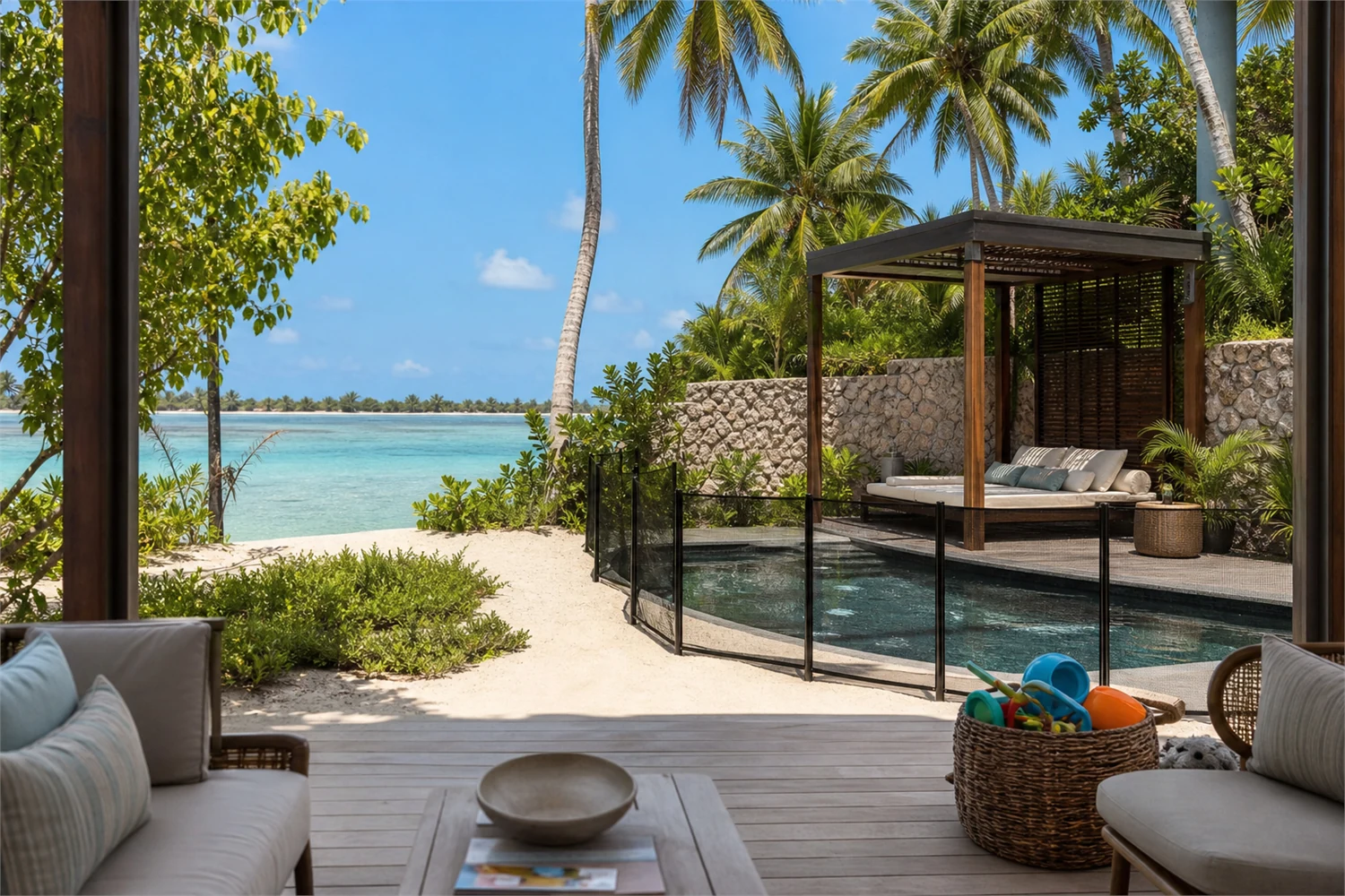 Family-friendly private Villa with sheltered pool