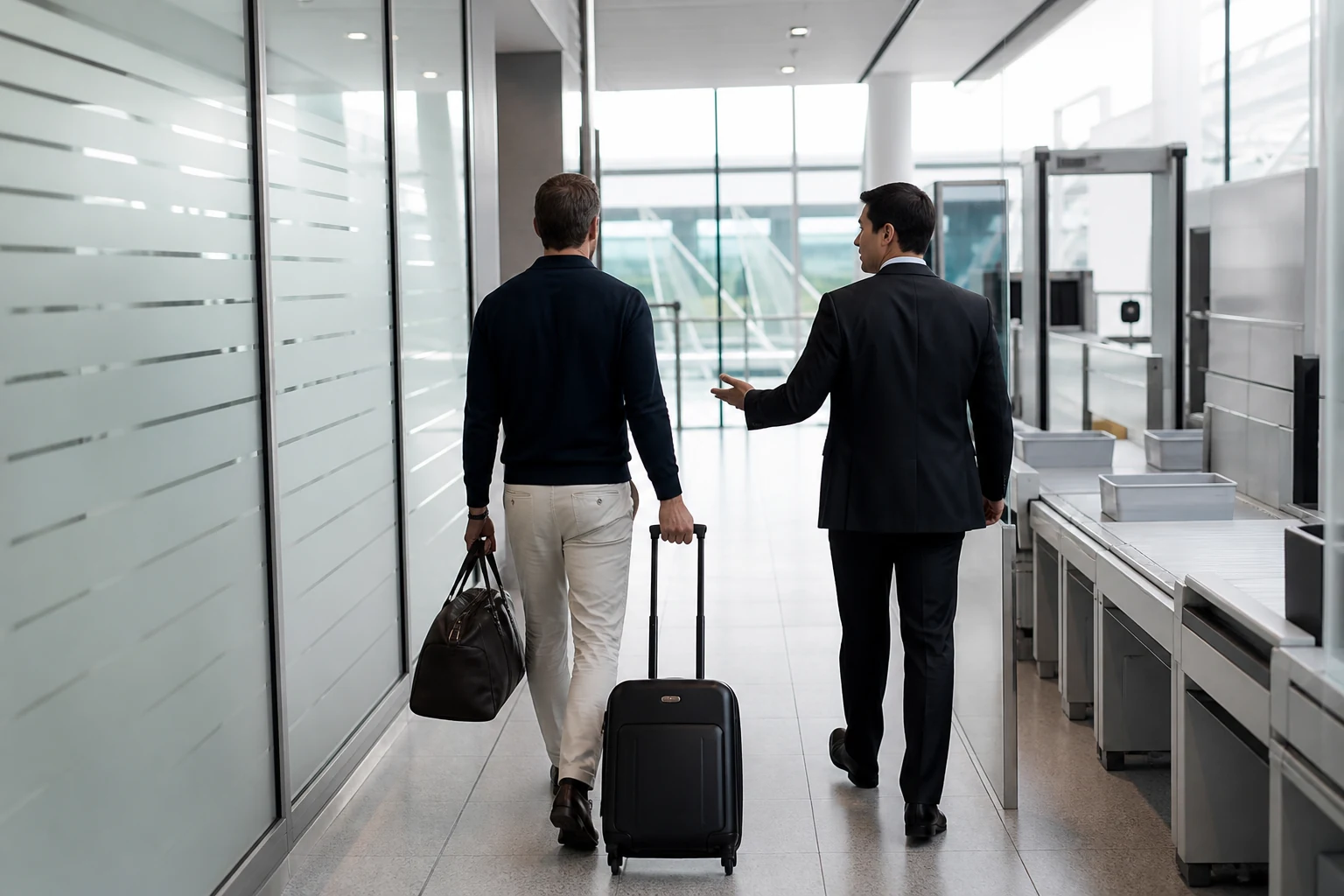 Airport-VIP-Begleitung in einer ruhigen Fast-Track-Sicherheitszone