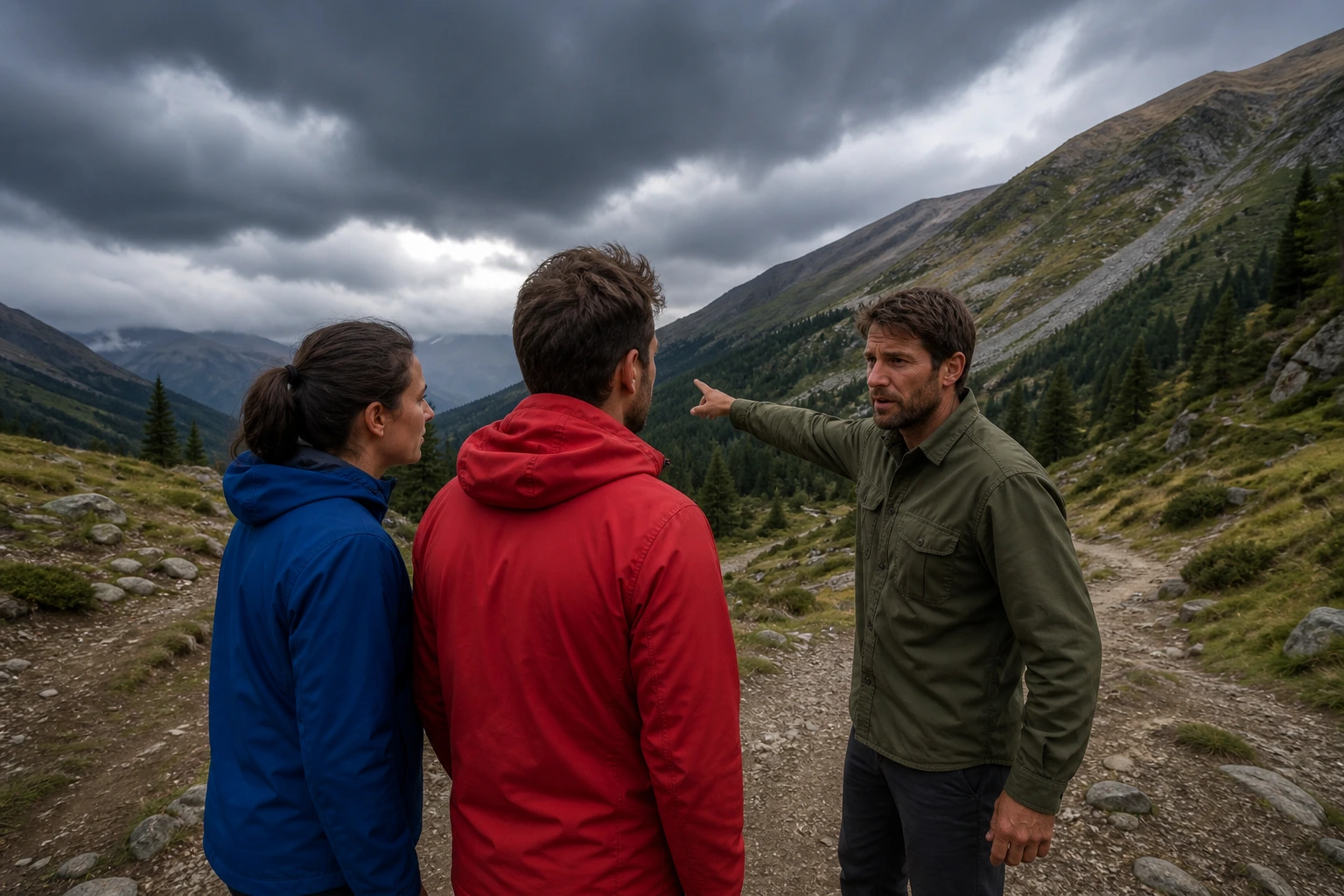 Photorealistic illustration for alpine summer hiking rest: accommodation and physical layout