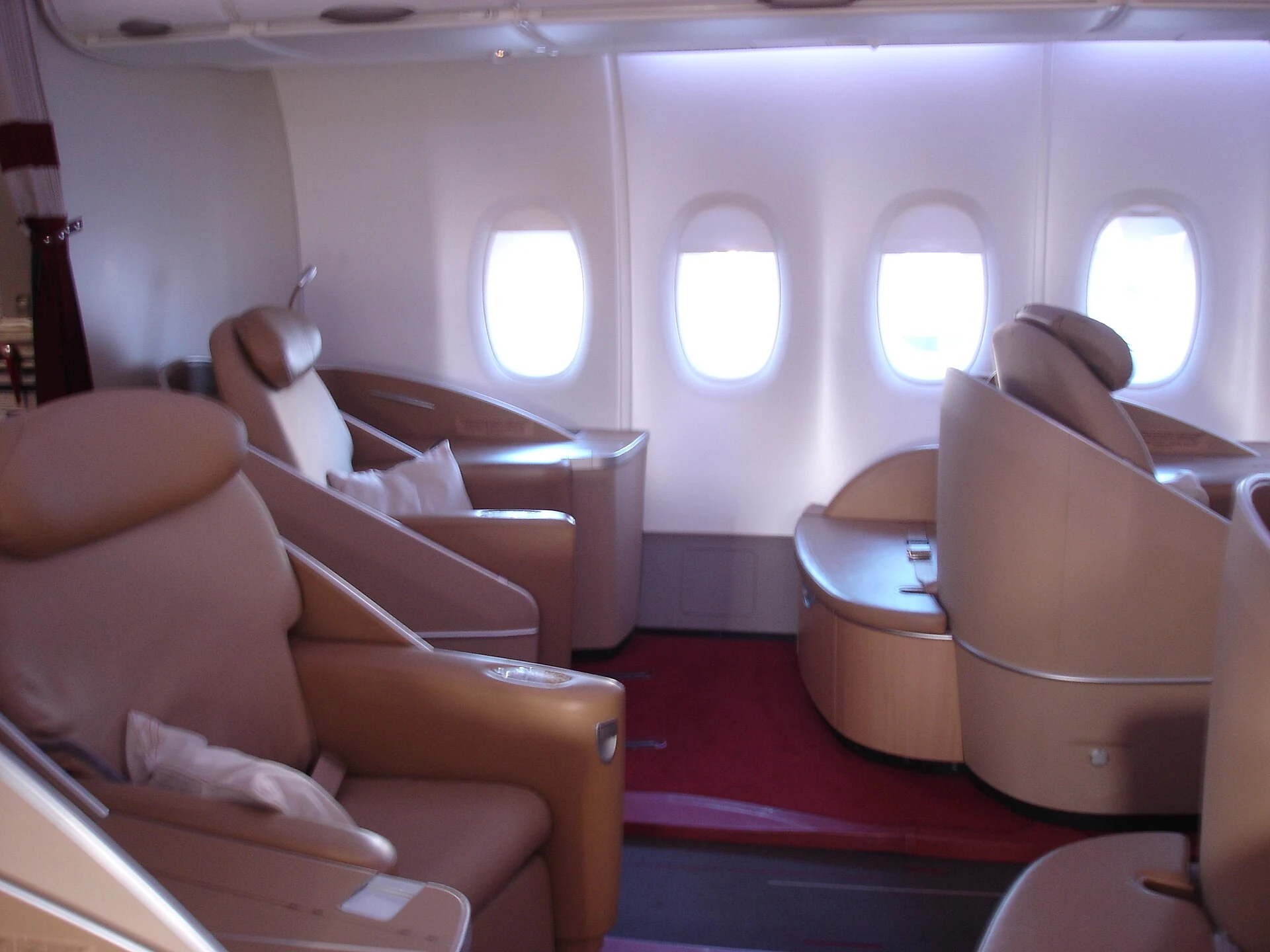 Cabine historique Air France La Première à bord d’un Airbus A380
