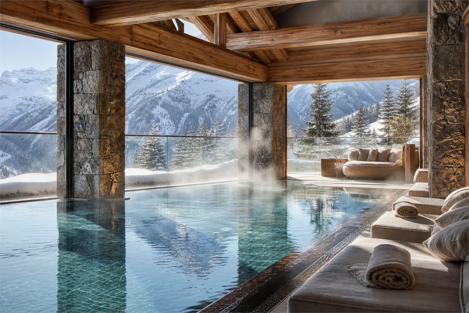 Eleganter Winterurlaub in einem Luxushotel in den Alpen