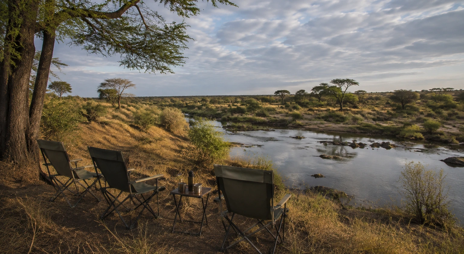 Photorealistic illustration for evaluating safari guides: signature experience
