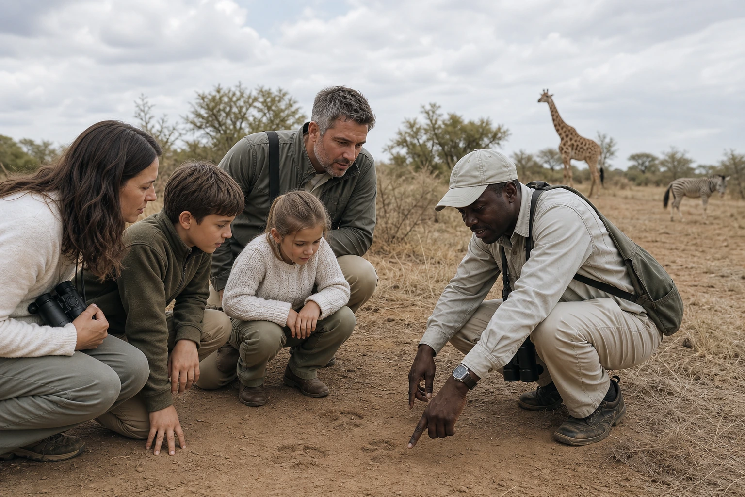 Illustration photoréaliste pour evaluating safari guides : signature experience