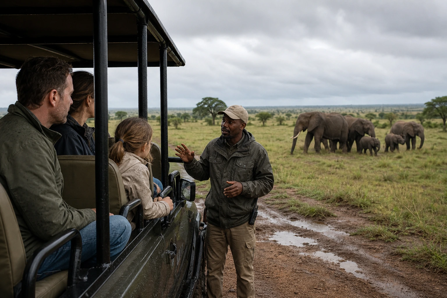 Illustration photoréaliste pour evaluating safari guides : reality-check detail