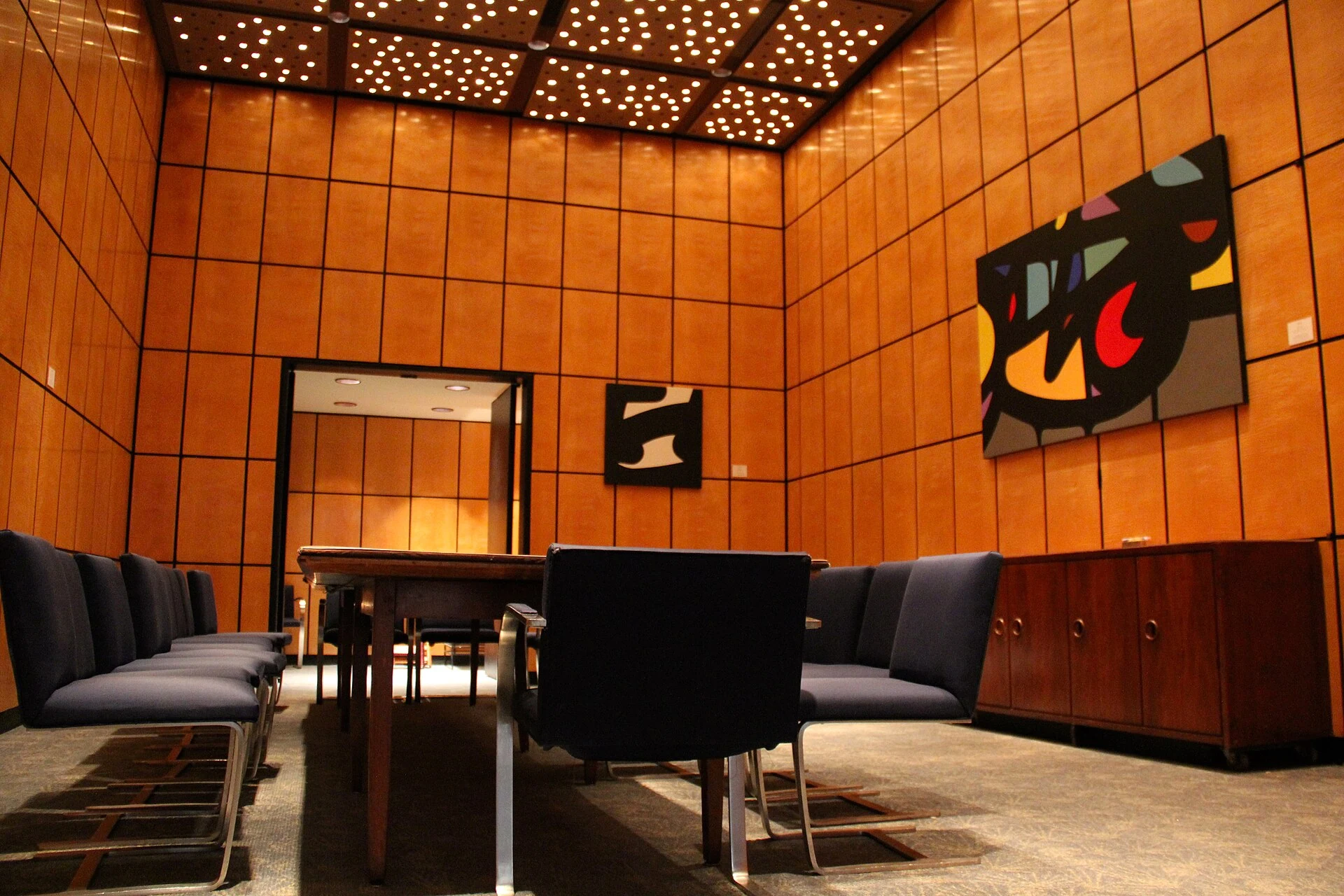 Private dining room of the former Four Seasons Restaurant in New York