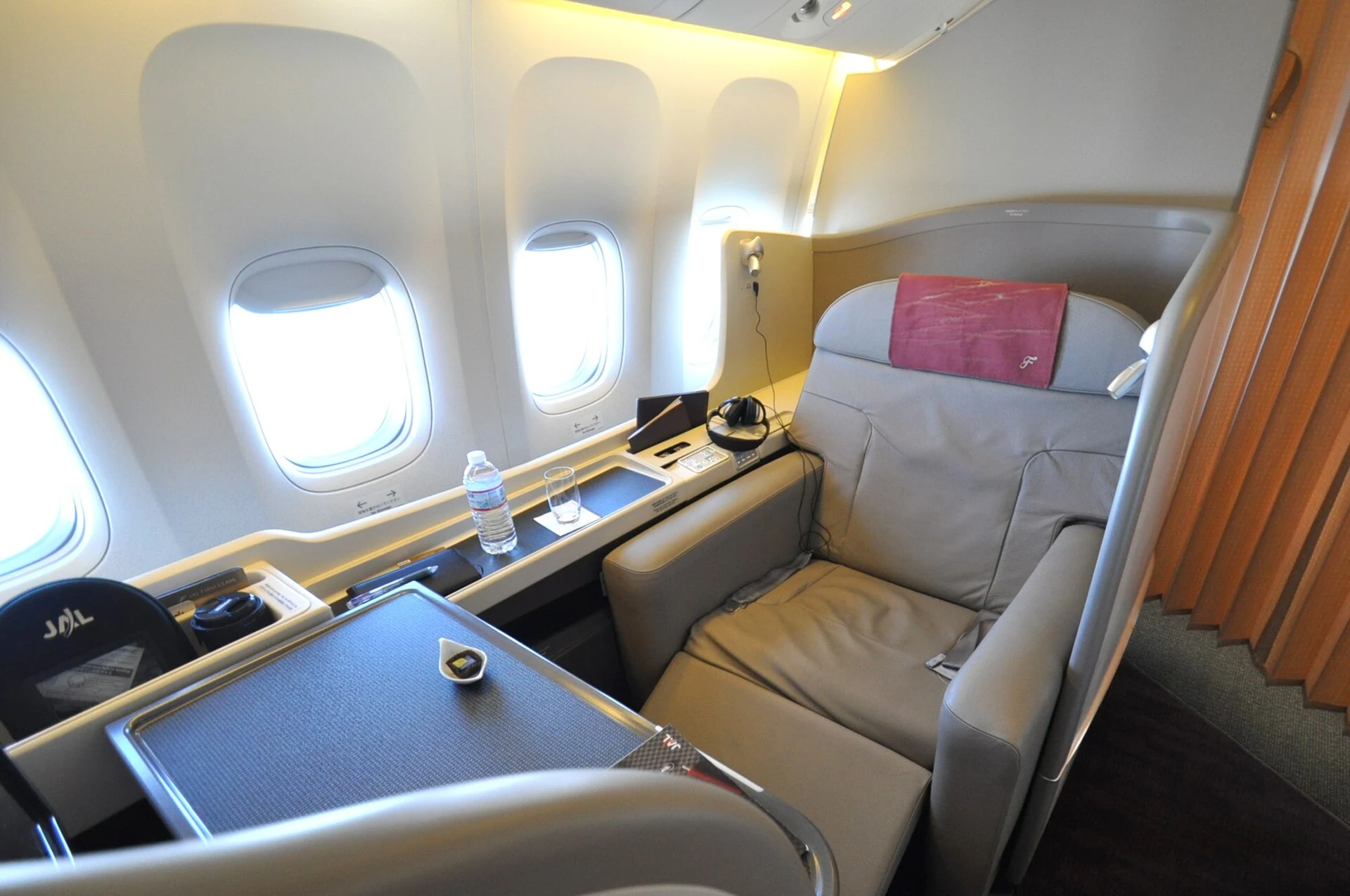 Historical JAL First Class suite aboard a Boeing 777-300ER