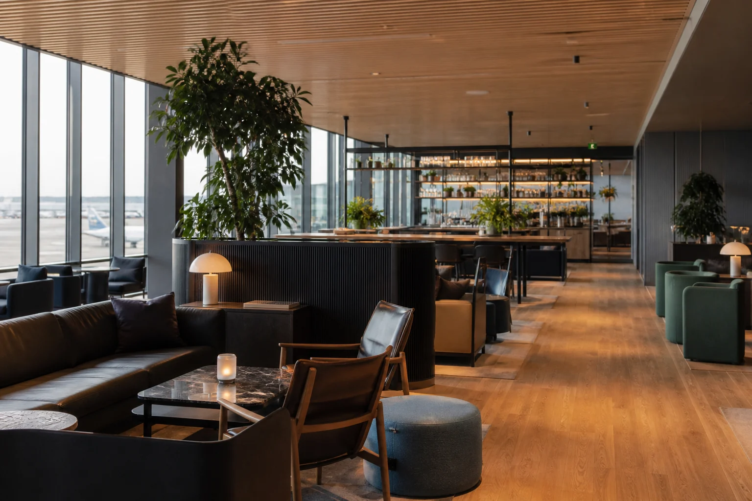Lower floor of the SAS Lounge at Copenhagen Airport