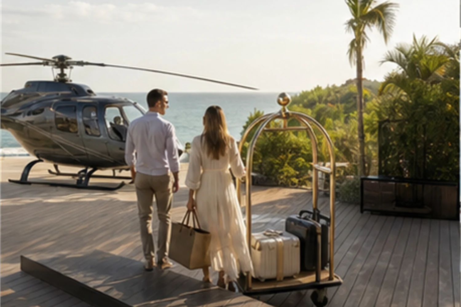 Helicopter transfer in the hotel: When it saves time and when it's just for show - travel magazine Impression 1