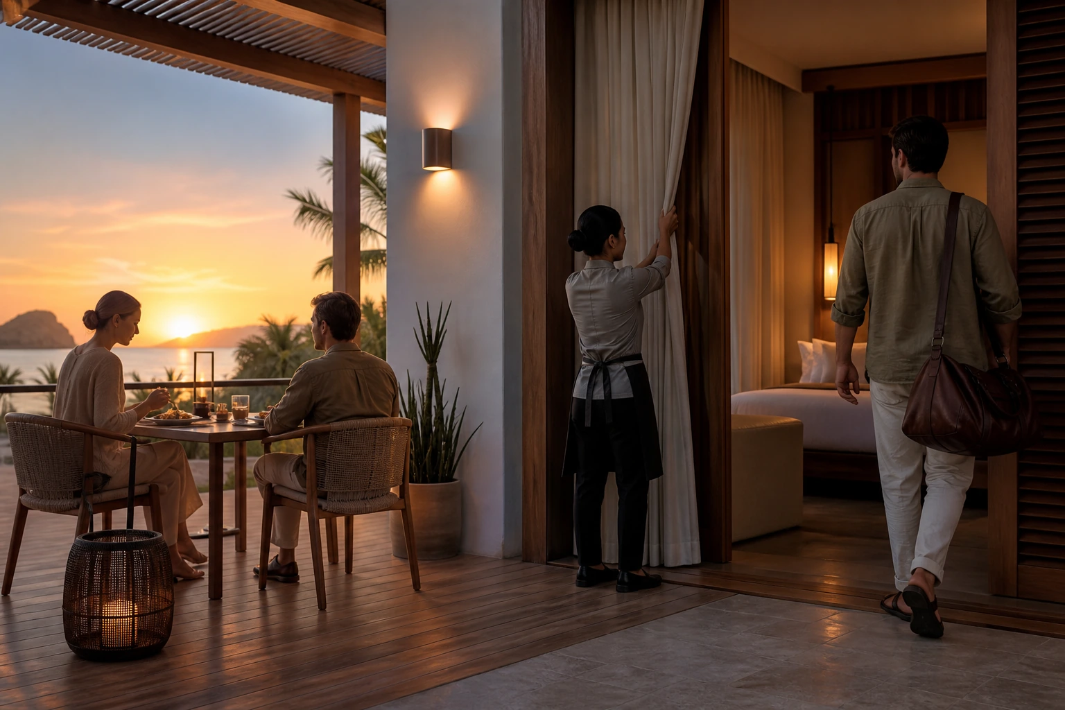 Photorealistic illustration for jet lag wellness timing: logistics and service
