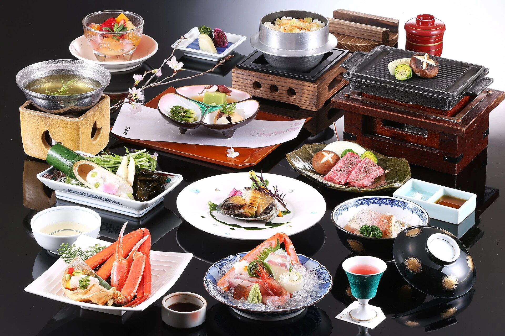 Sample spring seasonal kaiseki at Shogetsutei