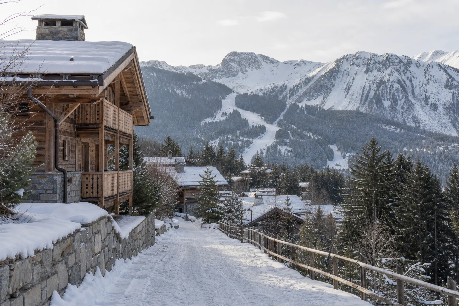 Quieter fictional village setting in the French Alps