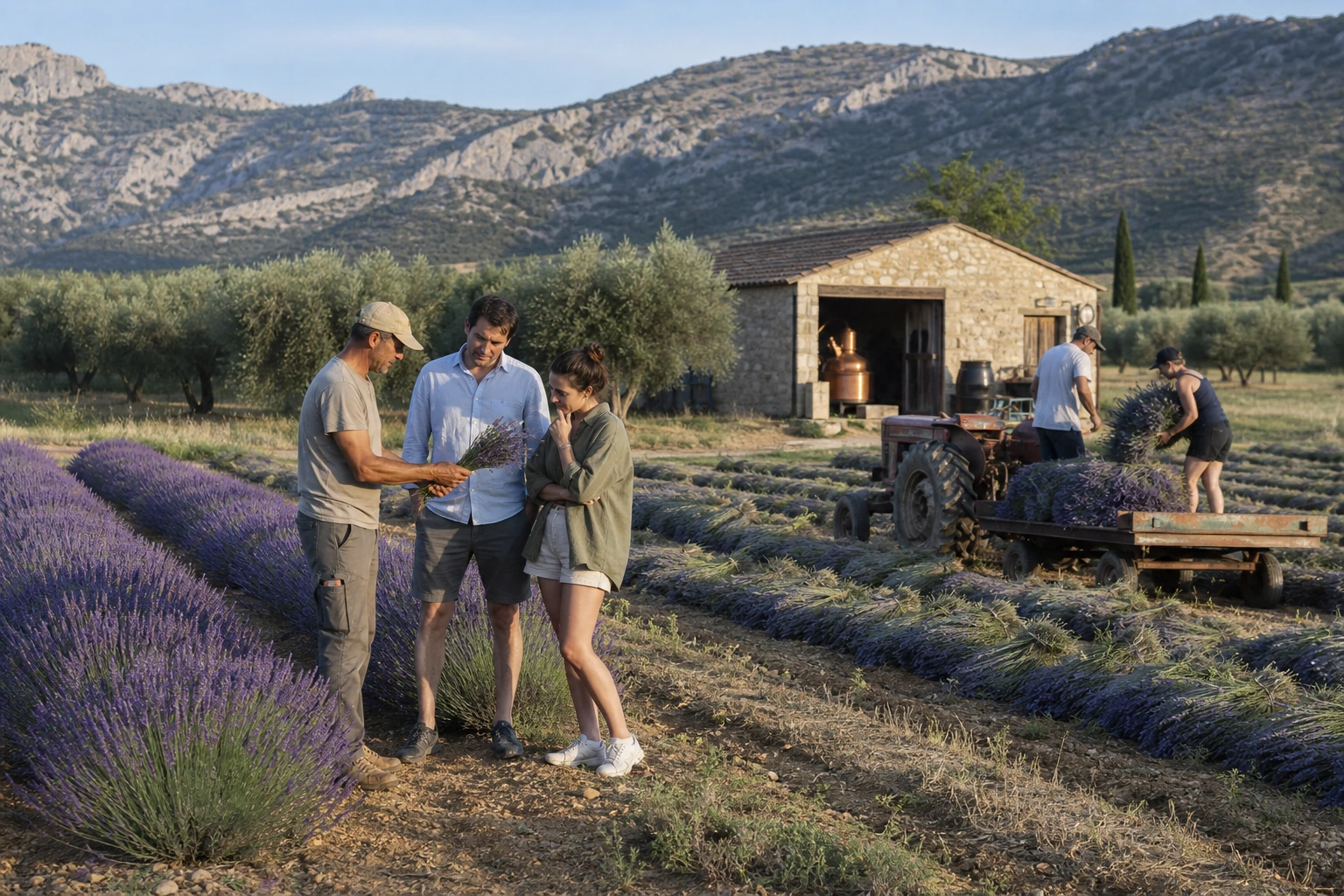 Illustration photoréaliste pour luxury provence : accommodation and physical layout
