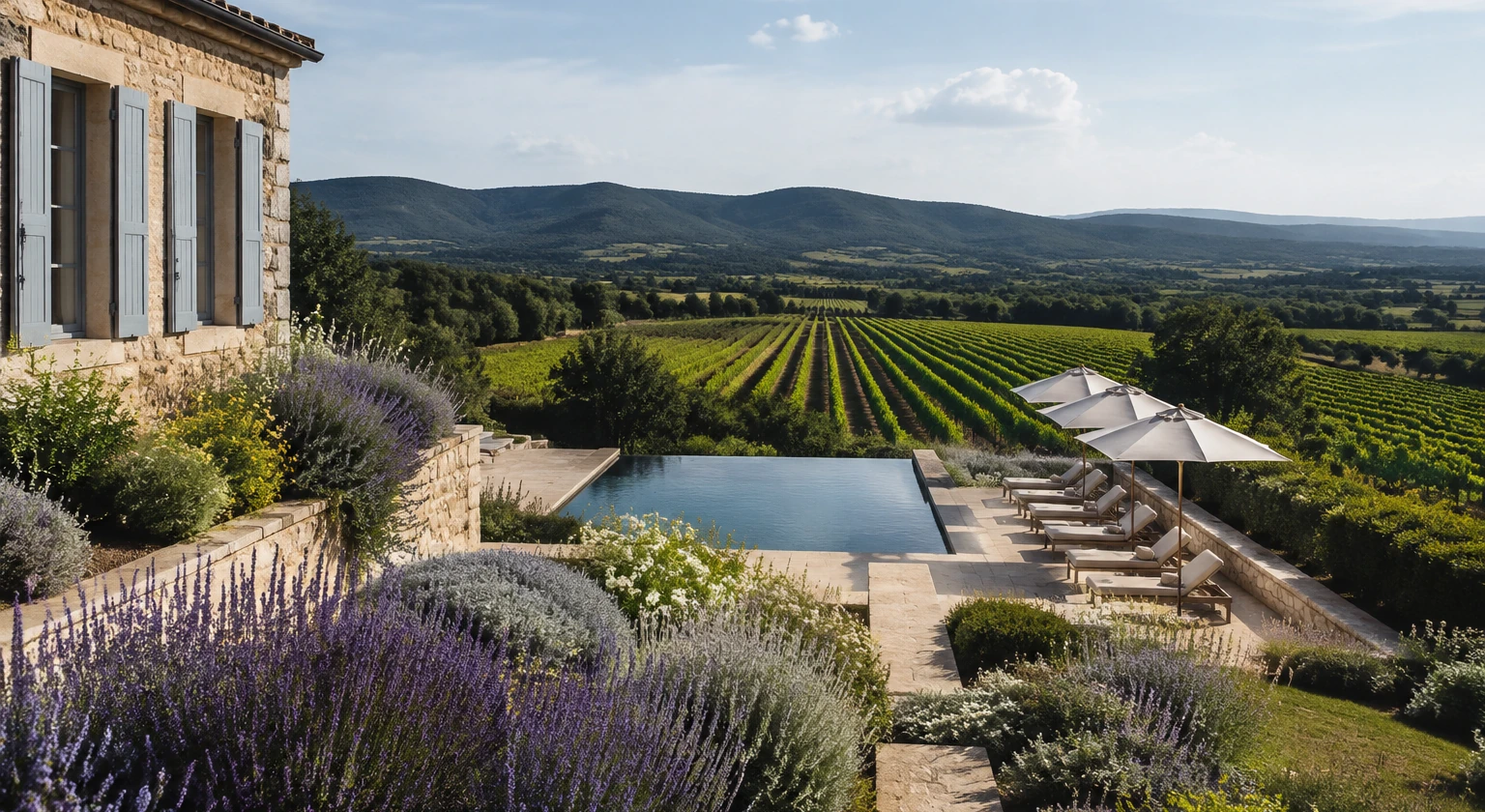 Photorealistic illustration for luxury provence: reality-check detail