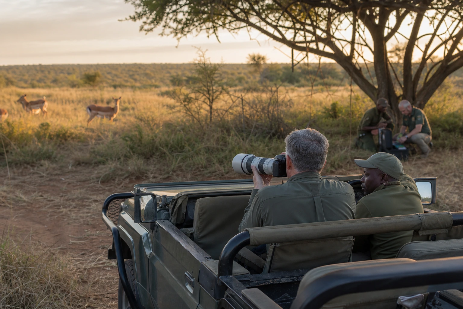 Photorealistic illustration for luxury safari lodges africa: reality-check detail