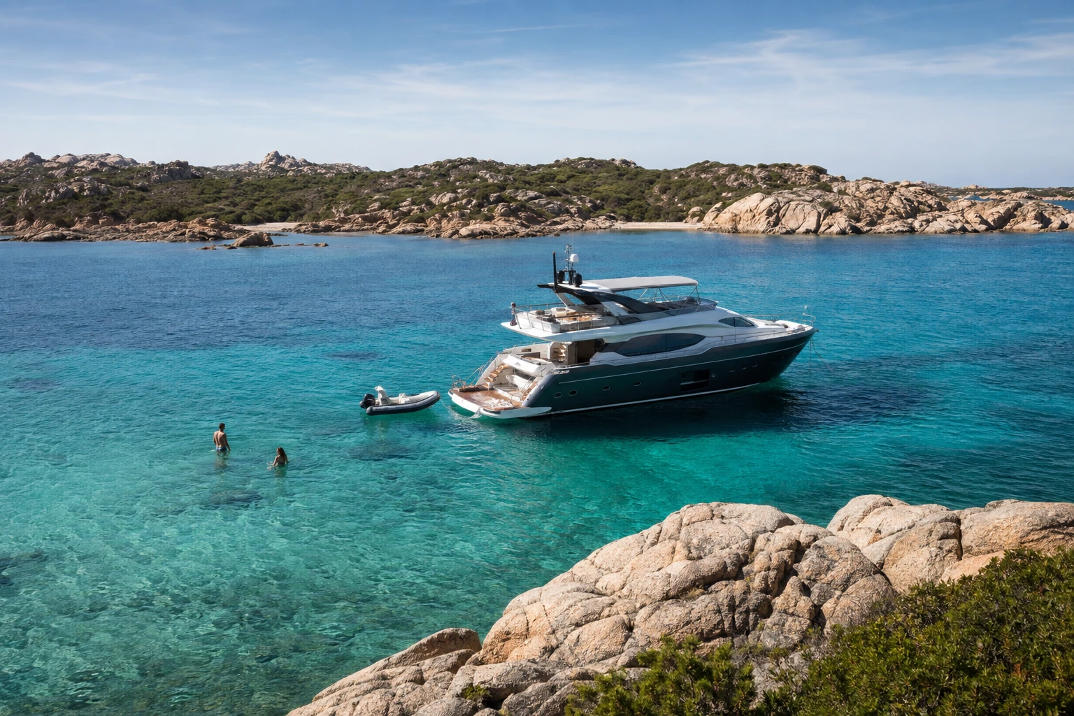 Illustration photoréaliste pour luxury sardinia coasts : signature experience