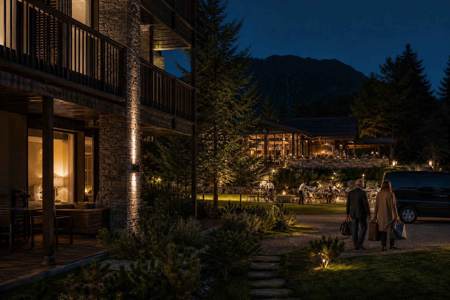 Photorealistic illustration for measuring hotel quiet: signature experience