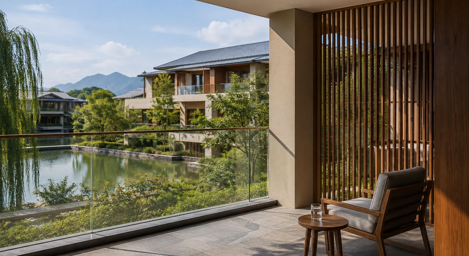 Photorealistic illustration for measuring hotel quiet: reality-check detail