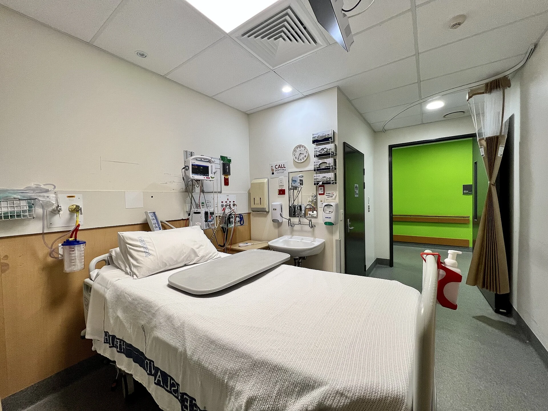 Reales Einzelpatientenzimmer im Ipswich Hospital in Queensland