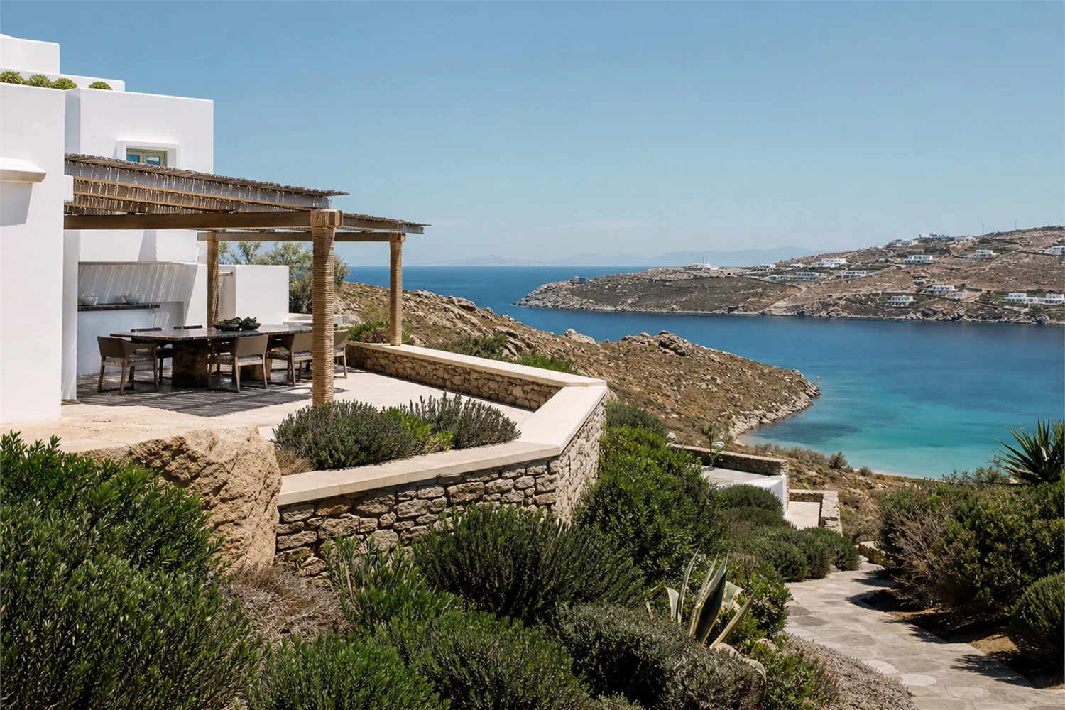 Mykonos leiser buchen: Villa, Bucht und Tagesrhythmus.
