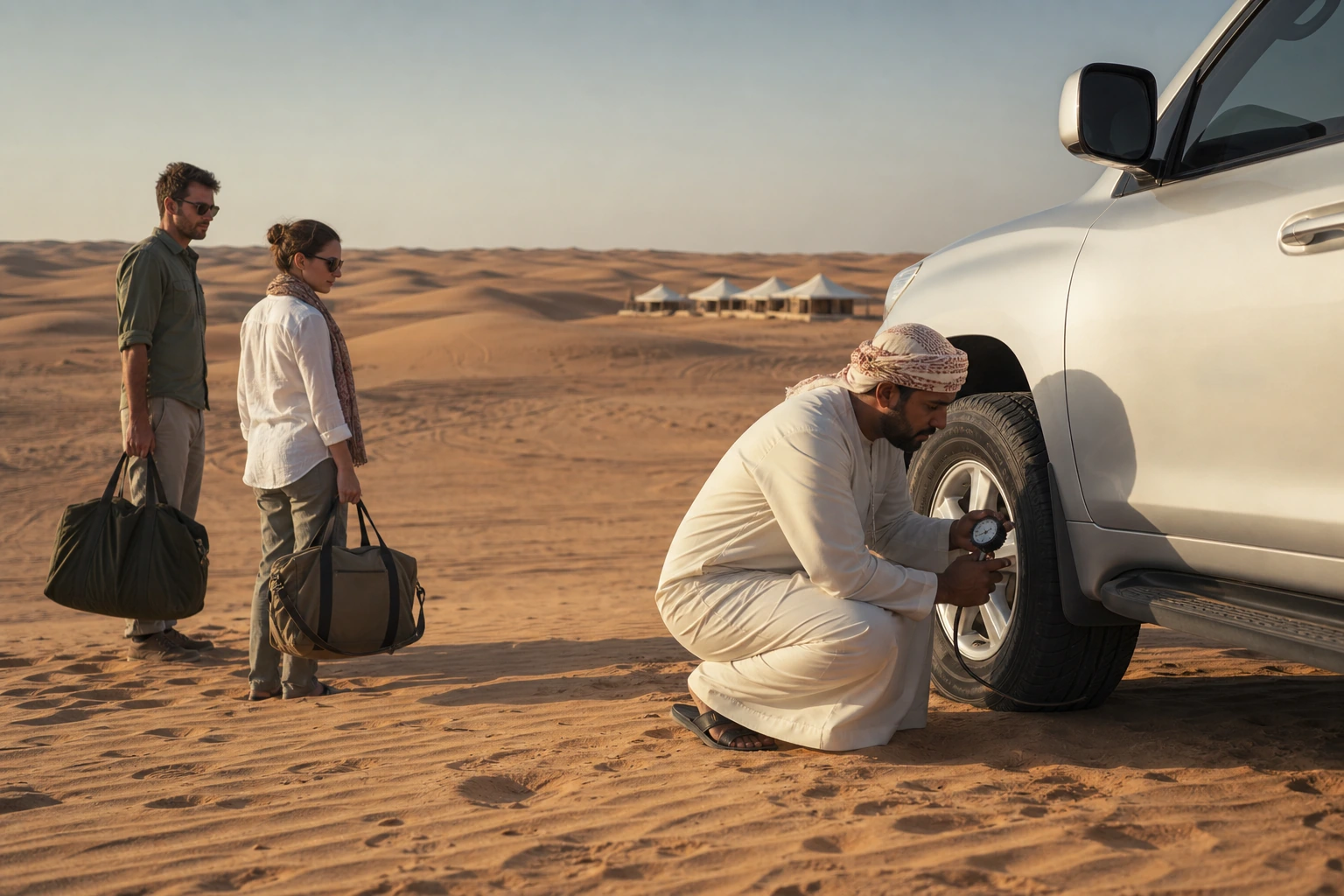 Photorealistic illustration for oman luxury route: signature experience