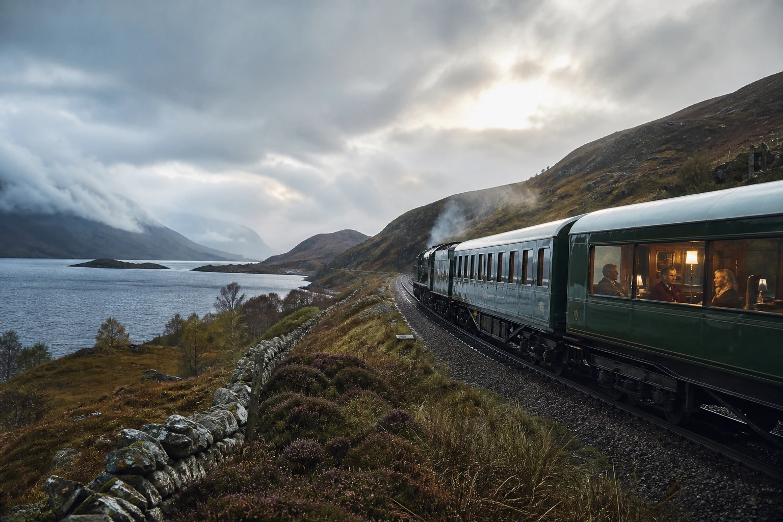 Photorealistic illustration for orient express alternatives: setting and arrival