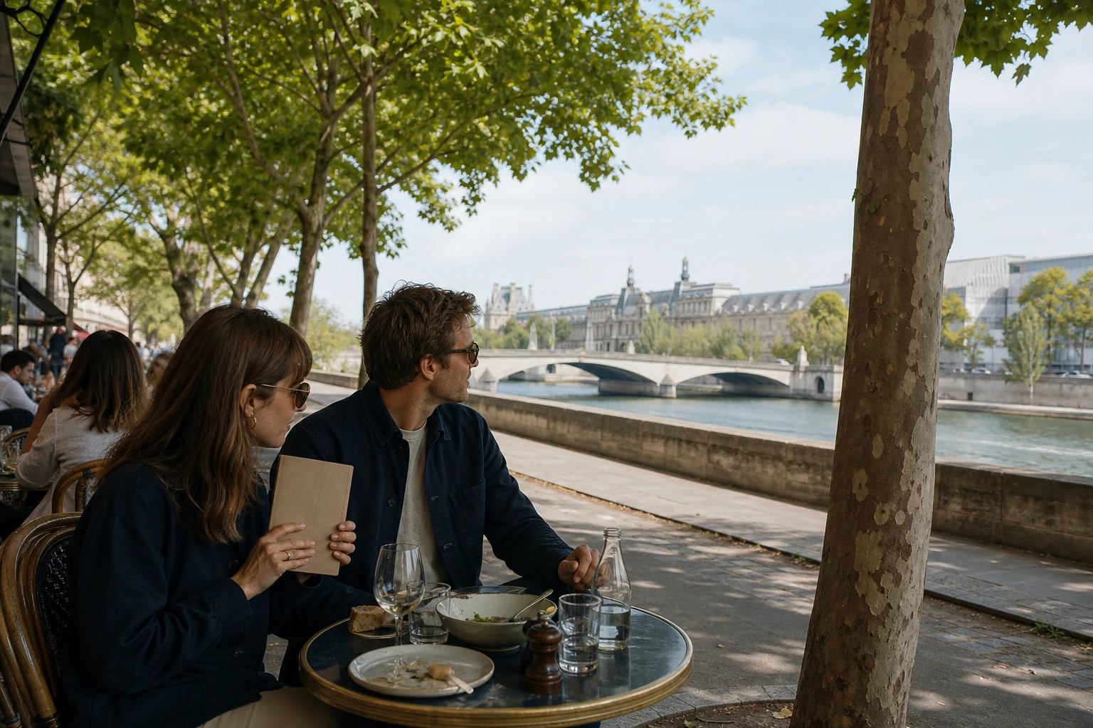 Illustration photoréaliste pour paris palace shopping culture : logistics and service