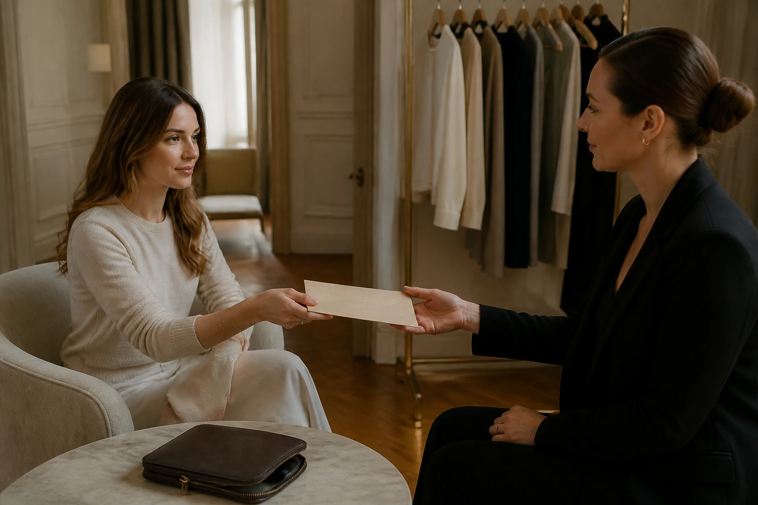 Photorealistic illustration for personal shopping appointment: logistics and service
