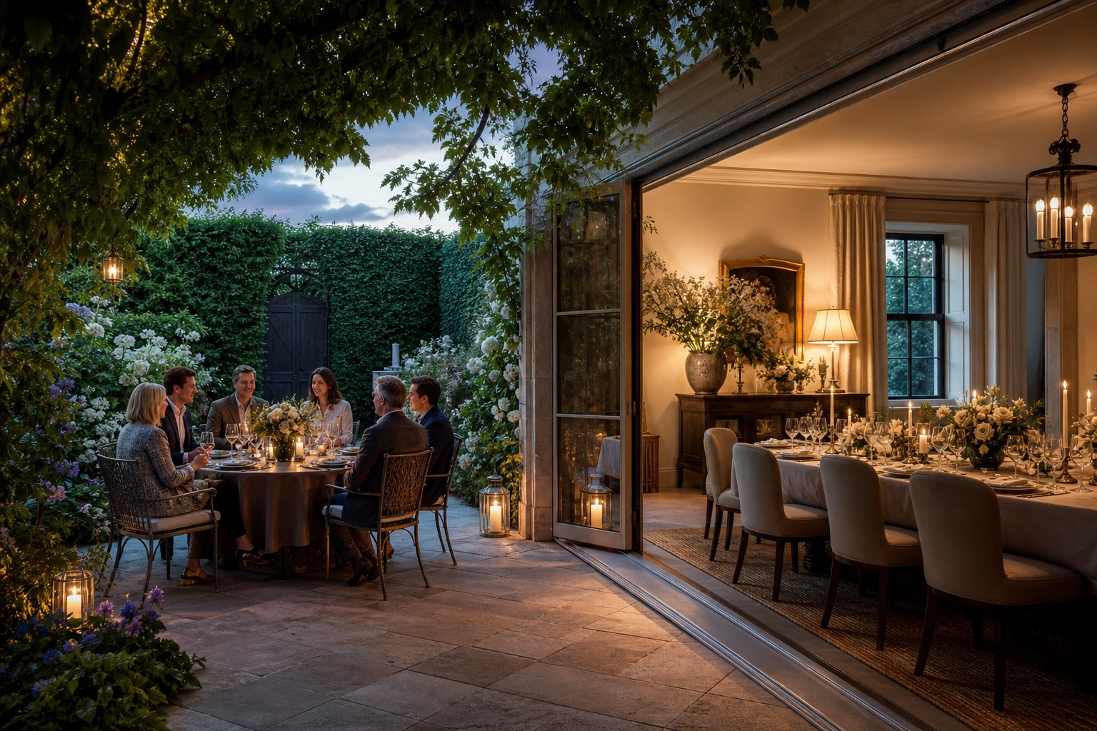 Photorealistic illustration for private dining experiences: signature experience