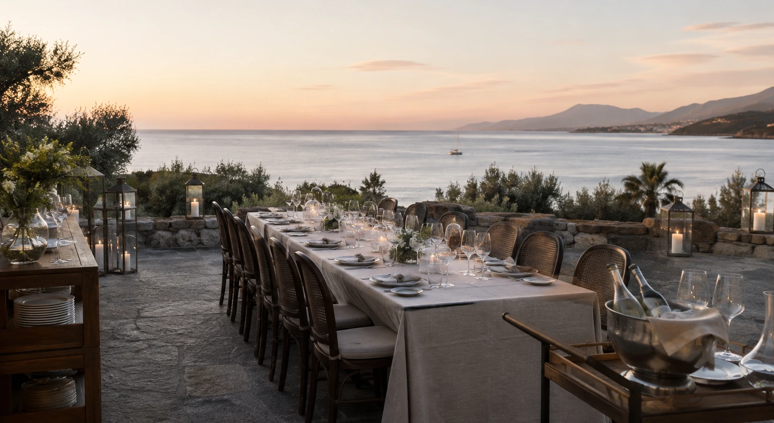 Photorealistic illustration for private dining experiences: logistics and service