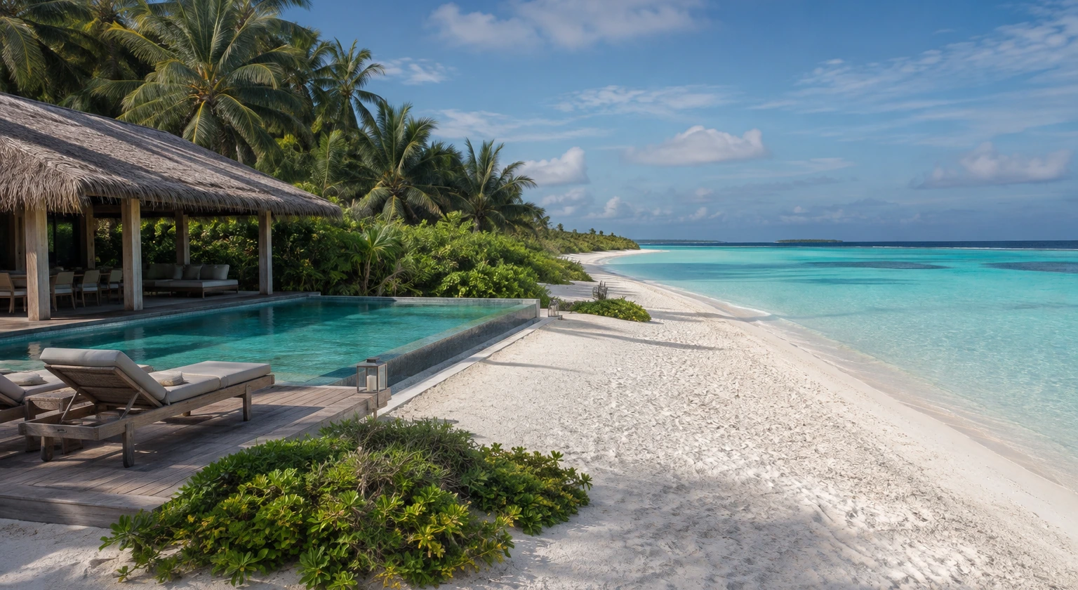 Fotorealistische Illustration zu private island resorts: signature experience