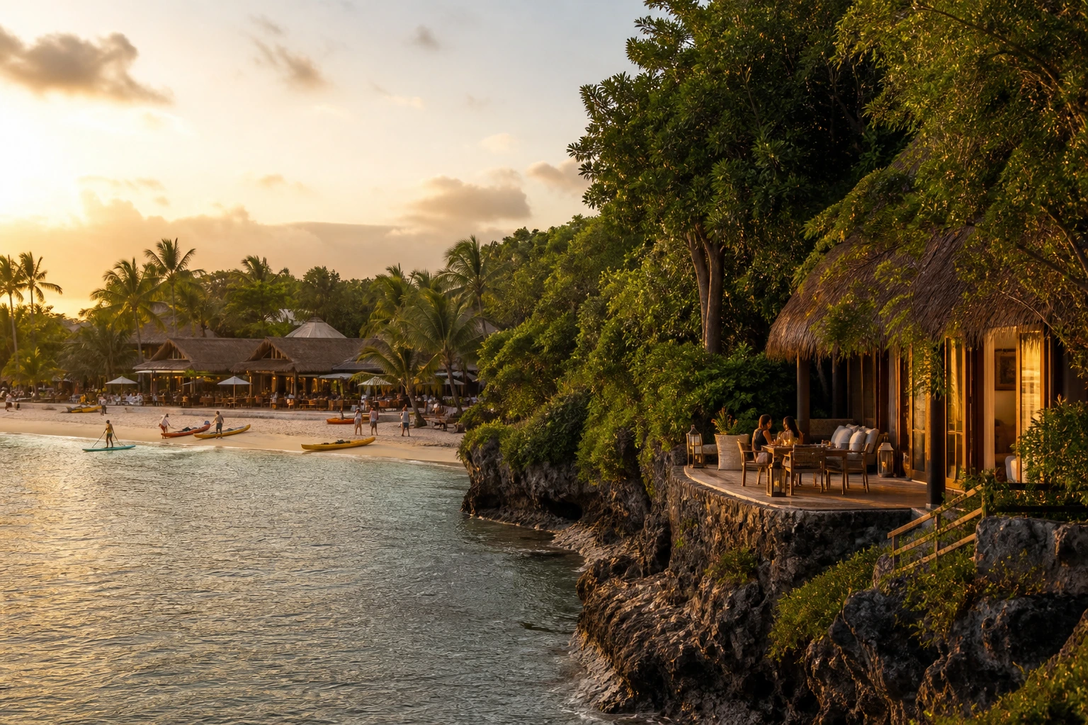 Photorealistic illustration for private island resorts: signature experience