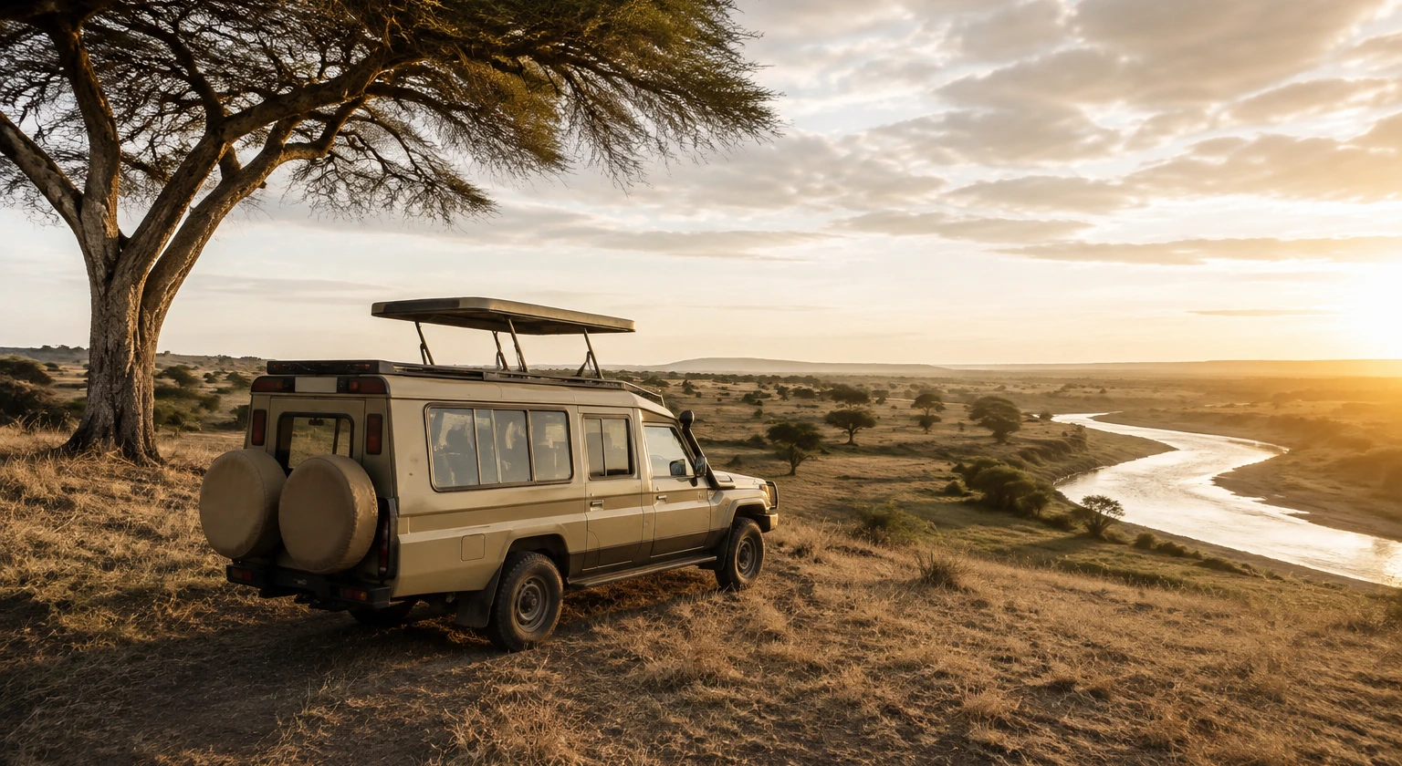 Photorealistic illustration for private safari tanzania: signature experience