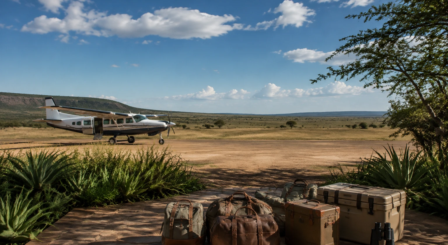 Photorealistic illustration for private safari tanzania: logistics and service