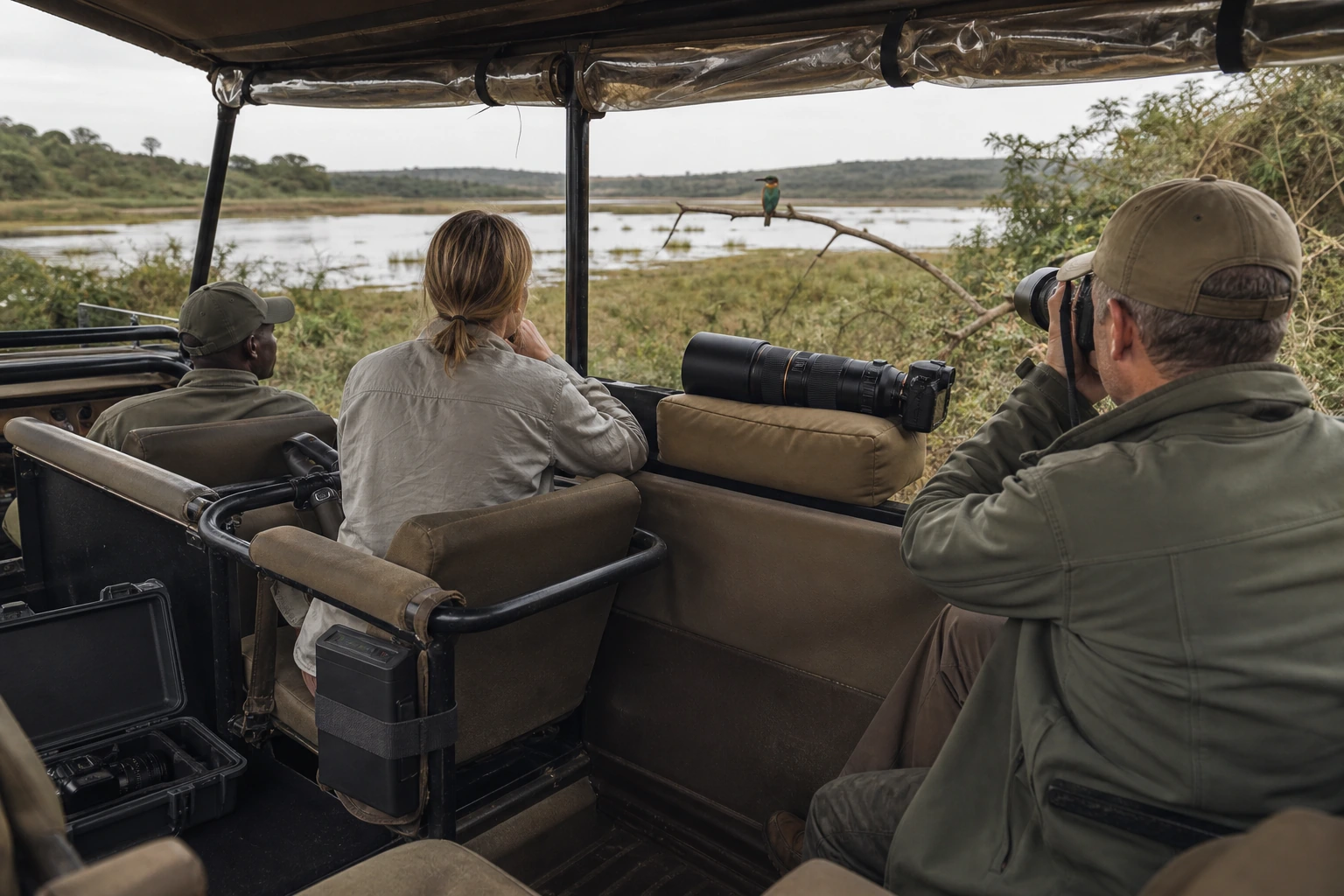 Photorealistic illustration for private safari vehicle: accommodation and physical layout
