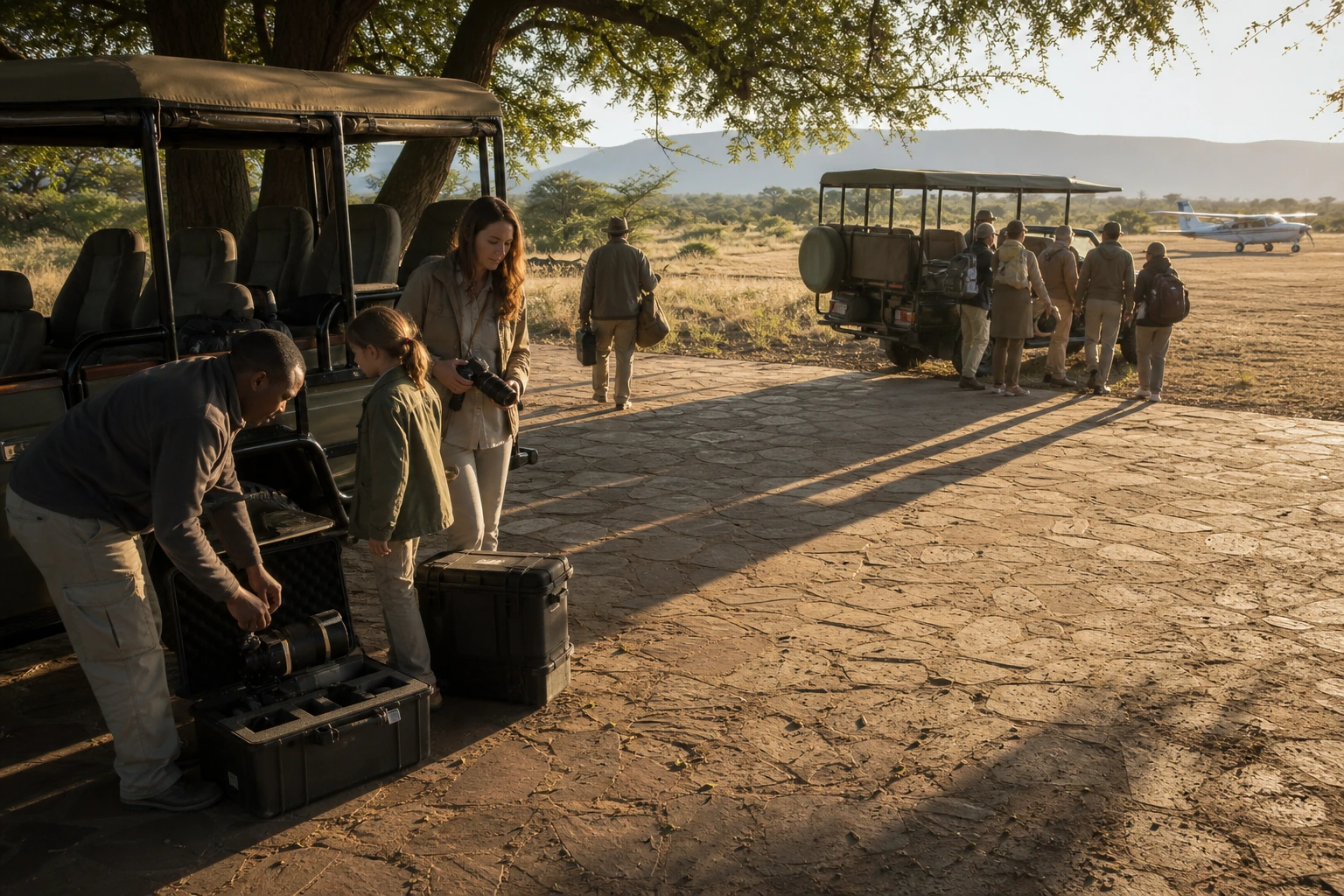 Photorealistic illustration for private safari vehicle: reality-check detail