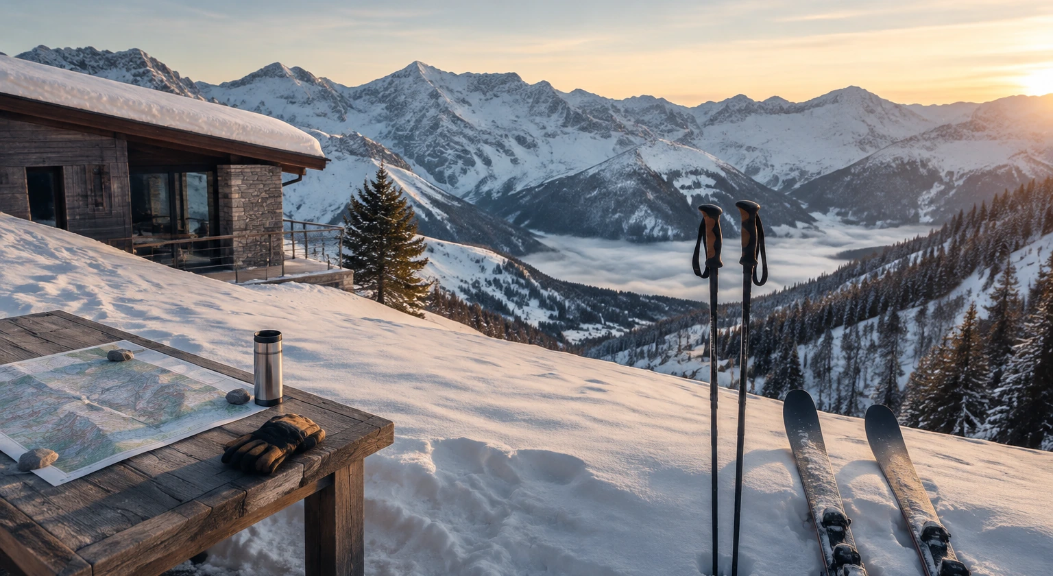 Photorealistic illustration for private ski instructor: accommodation and physical layout