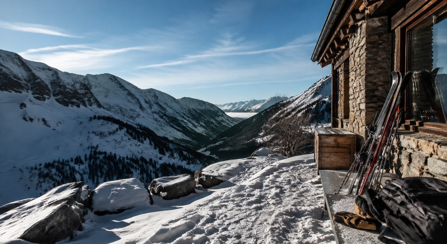 Photorealistic illustration for private ski instructor: reality-check detail
