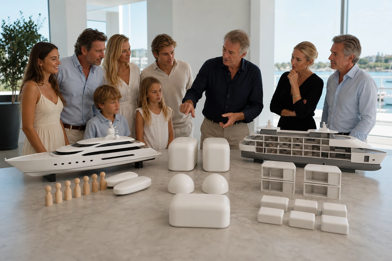 Photorealistic illustration for private yacht vs luxury cruise: reality-check detail