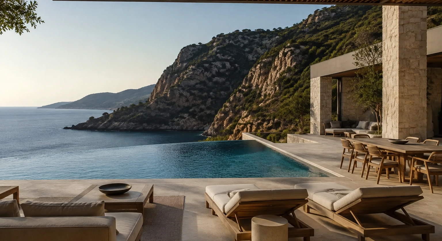 Photorealistic illustration for quiet luxury travel: logistics and service