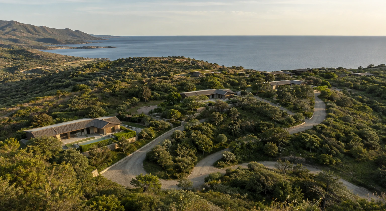Fotorealistische Illustration zu resort density: accommodation and physical layout