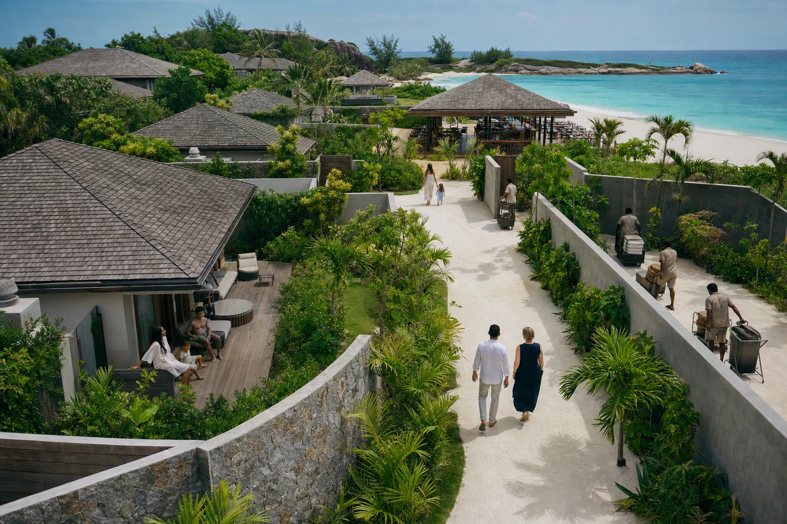 Photorealistic illustration for resort density: signature experience