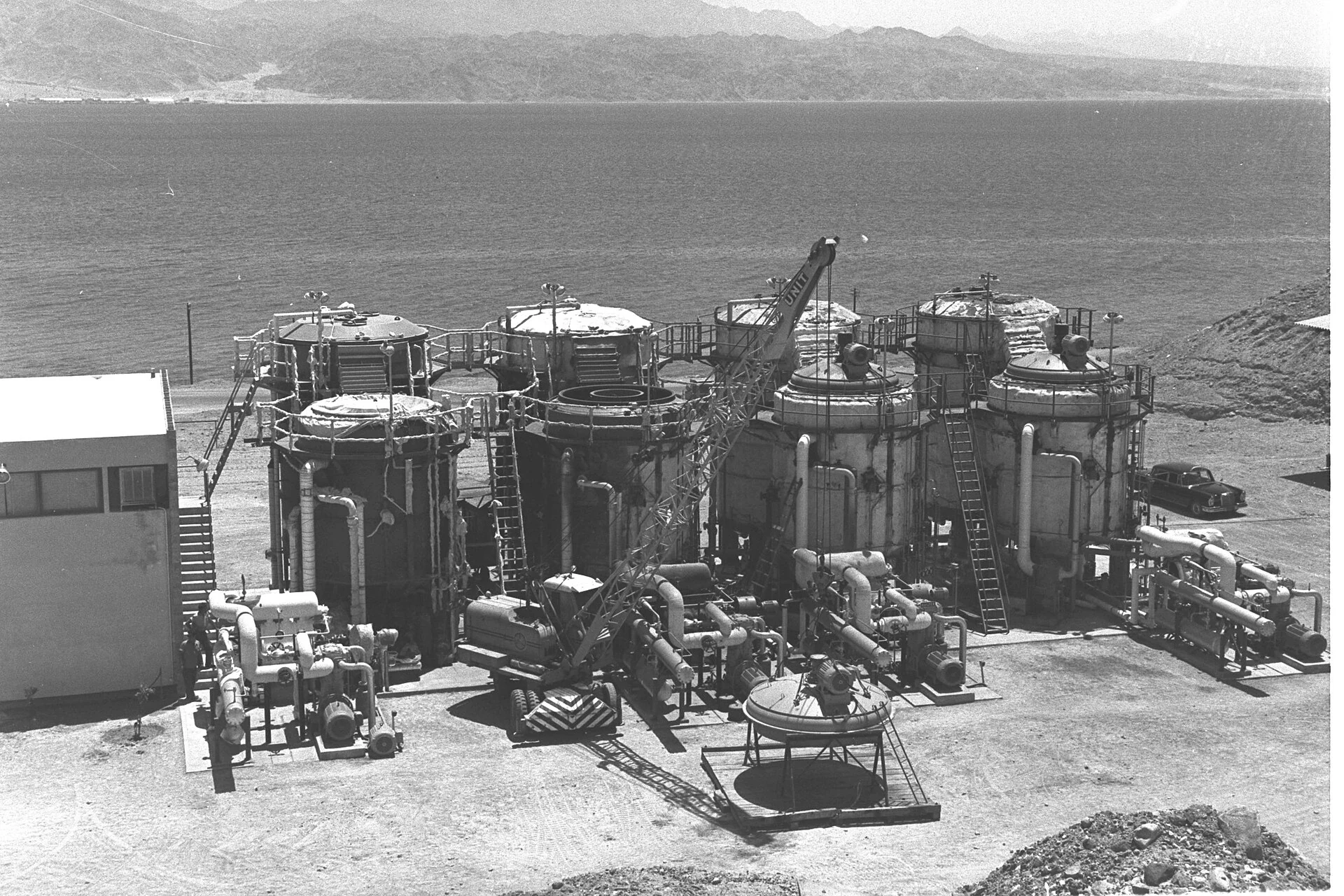 Real historical desalination plant on the Red Sea at Eilat