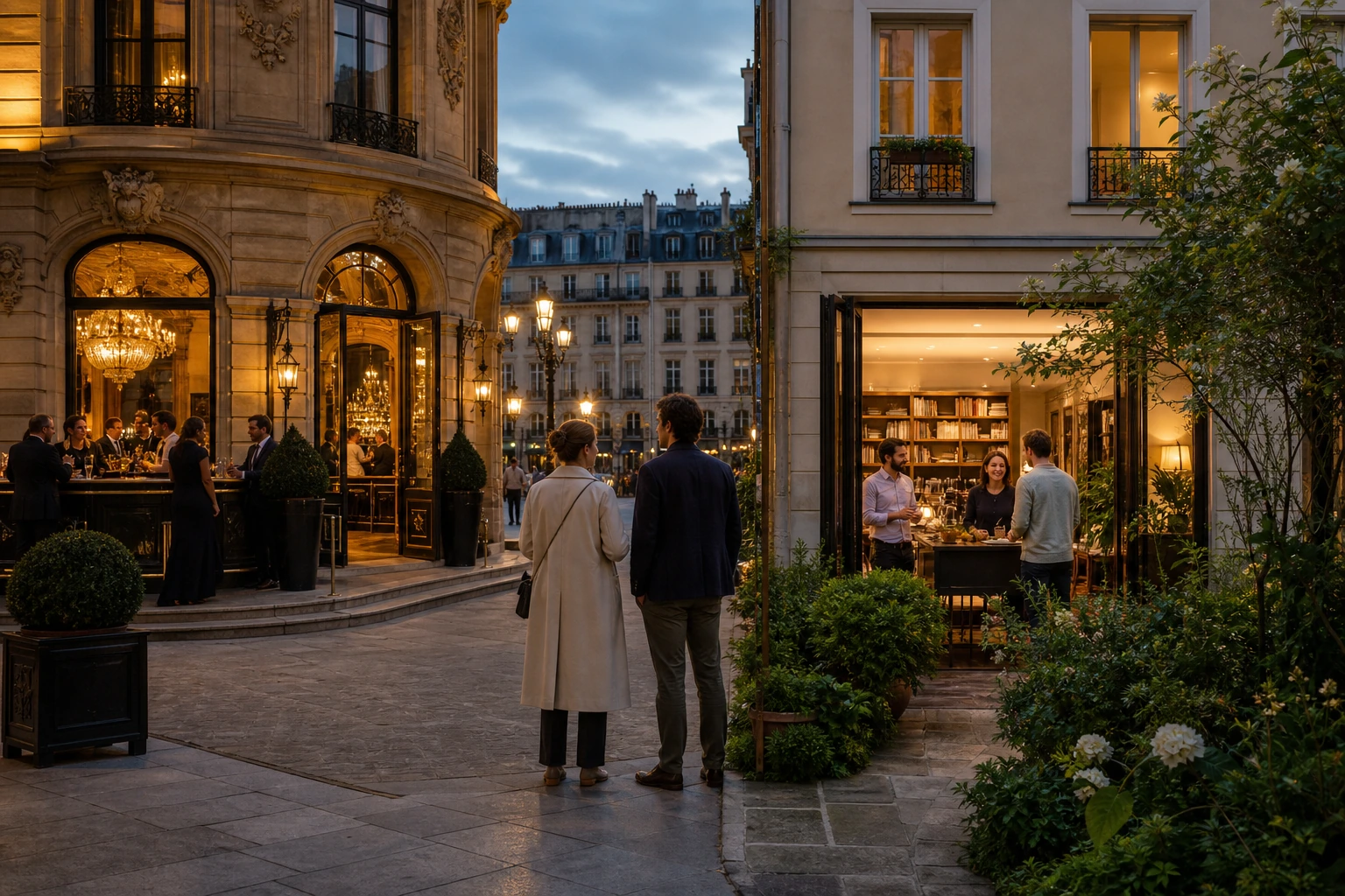 Photorealistic illustration for romantic europe weekends: accommodation and physical layout
