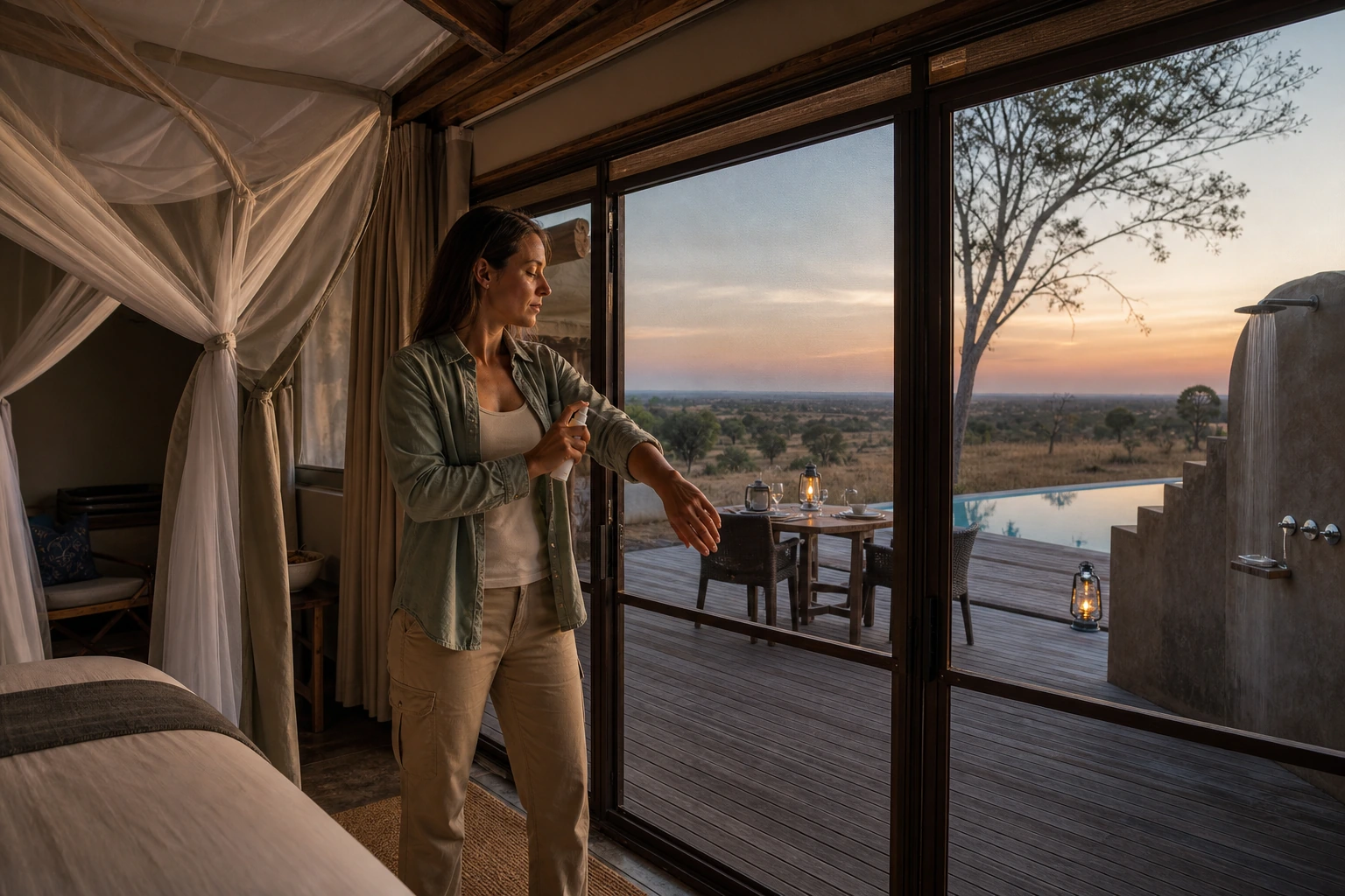 Fotorealistische Illustration zu safari malaria planning: signature experience