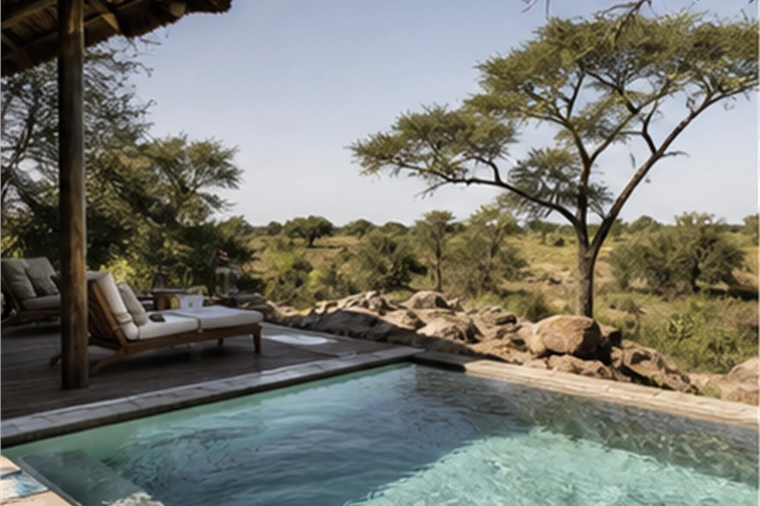 Safari-Suite mit Pool: Wann der Pool wirklich genutzt wird.
