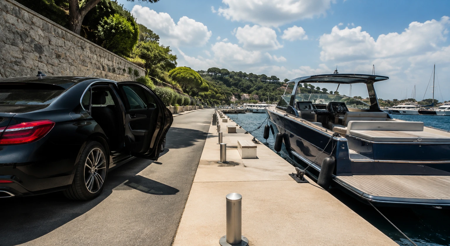 Photorealistic illustration for saint tropez day logistics: reality-check detail