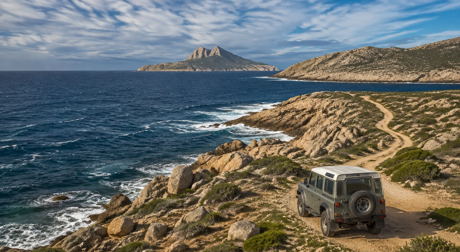 Photorealistic illustration for sardinia wind coast fit: setting and arrival