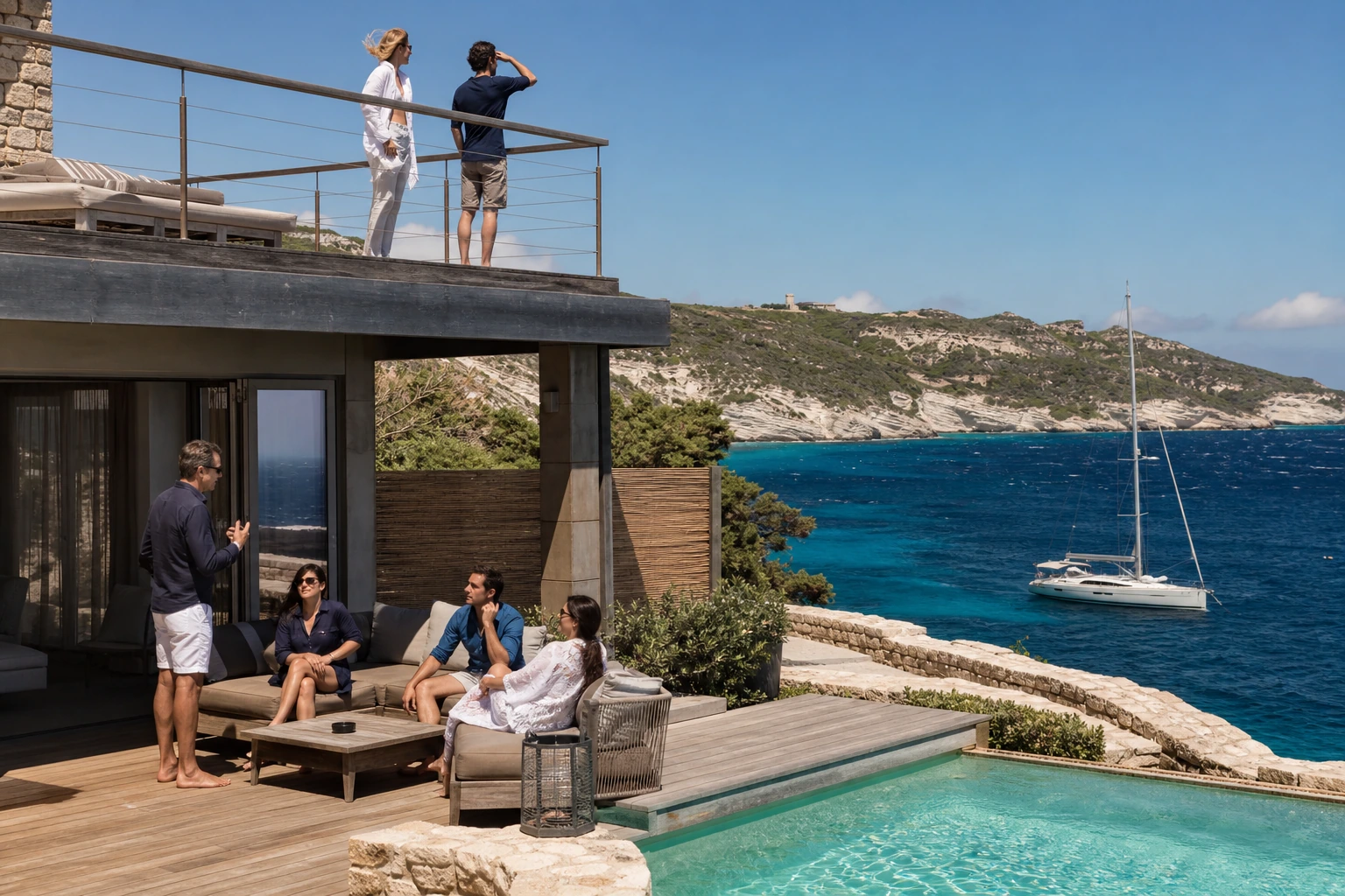 Illustration photoréaliste pour sardinia wind coast fit : accommodation and physical layout